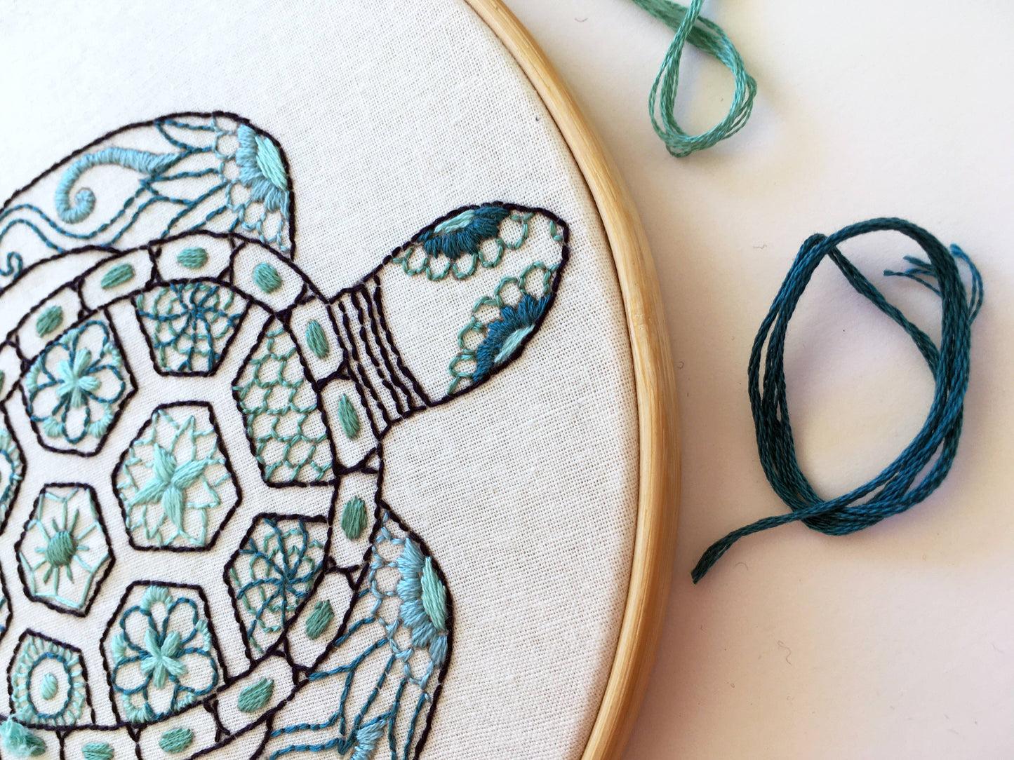 Turtle Embroidery Fabric