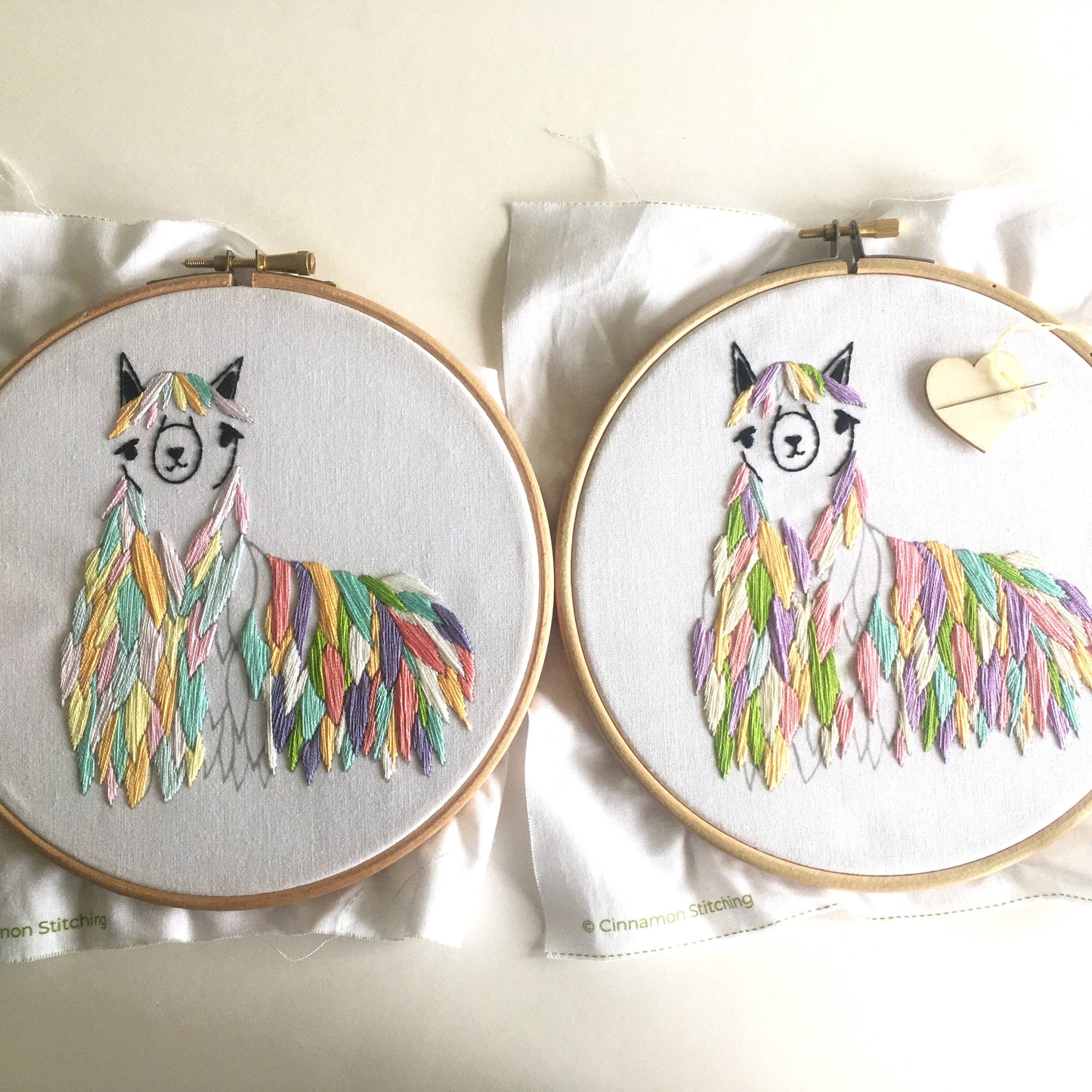 Llama Embroidery Fabric