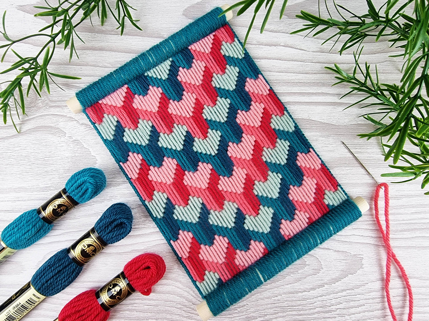 Bargello Craft Kit, Geometric Wall Hanging Bargello Kit