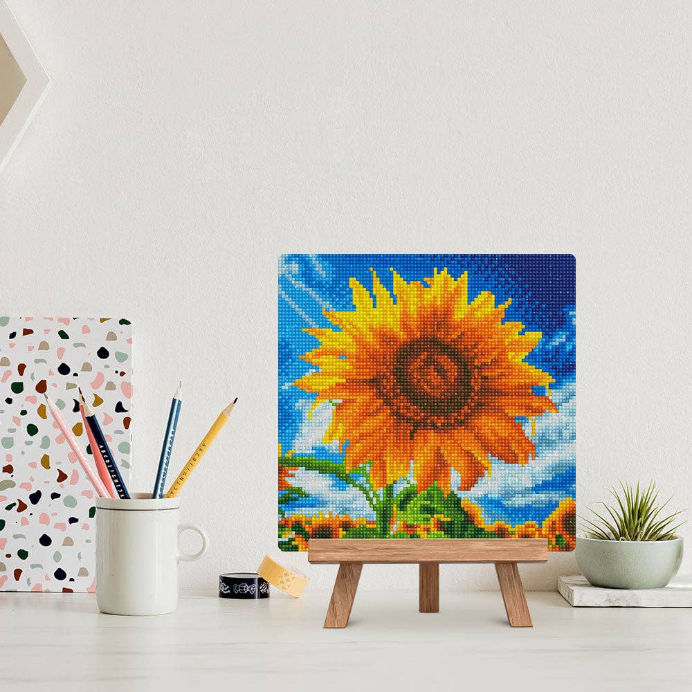 Mini Diamond Painting 25x25cm - Sun-Kissed Sunflower Rolled