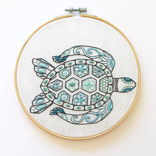 Turtle Embroidery Fabric