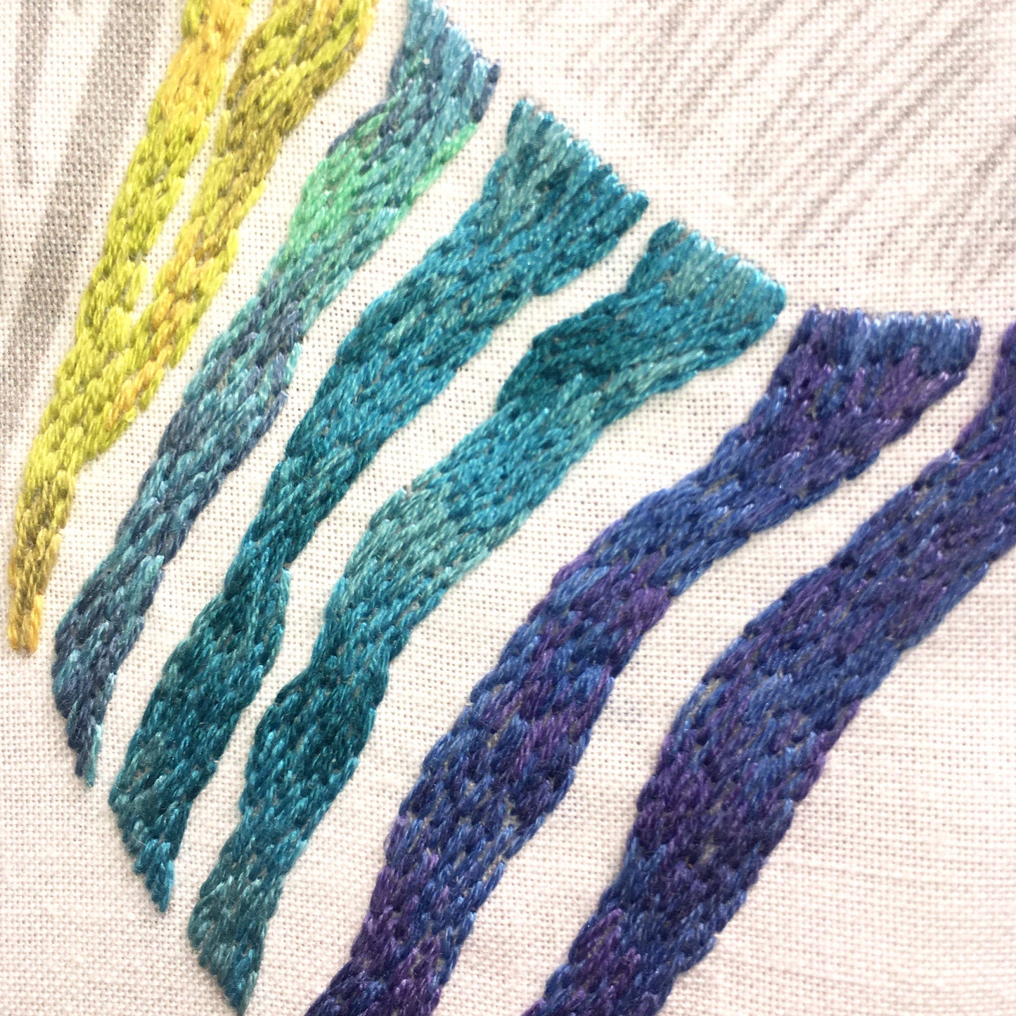 Rainbow Zebra Embroidery Fabric