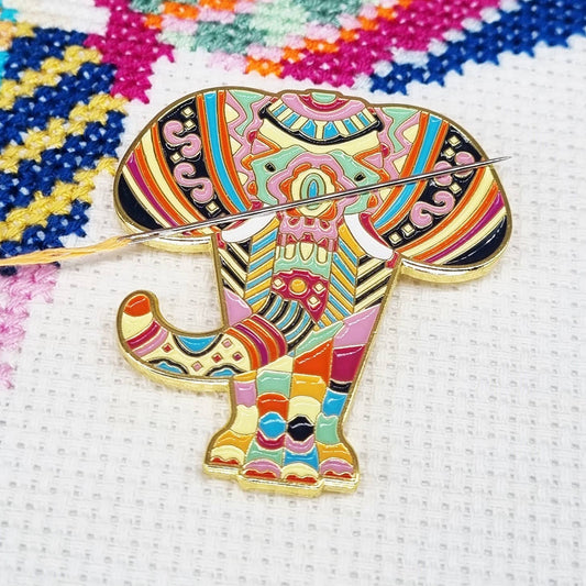 Mandala Elephant needle minder