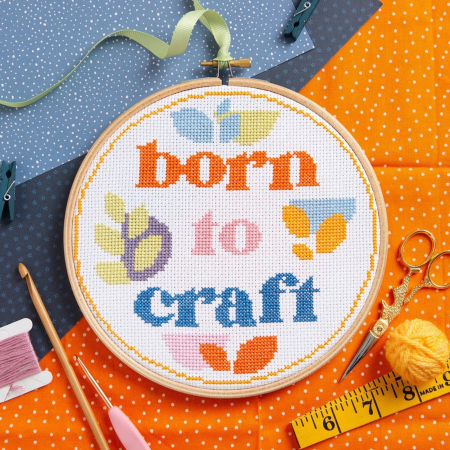 “ Born to Craft “cross stitch kit